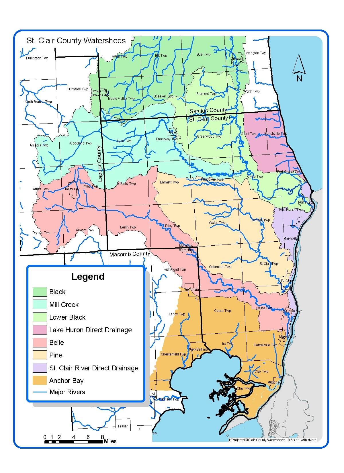 st. clair county watersheds map (2)