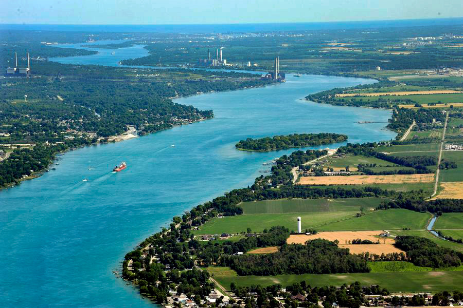 Saint Clair River, Great Lakes, Michigan, Ontario